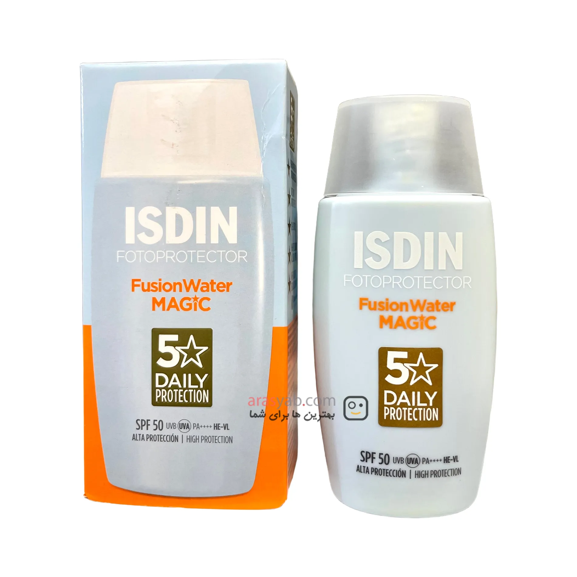 ضد آفتاب فیوژن واتر مجیک ایزدن ISDIN بی رنگ با spf50 حجم 50 میل — تصویر ۲