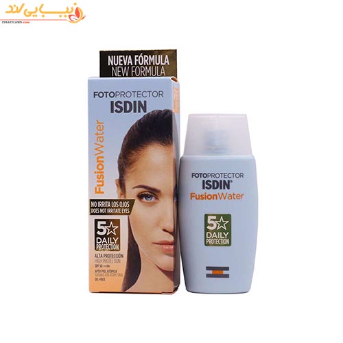 ضد آفتاب فیوژن واتر مجیک ایزدن ISDIN بی رنگ با spf50 حجم 50 میل — تصویر ۴
