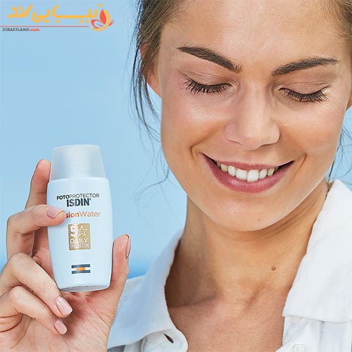 ضد آفتاب فیوژن واتر مجیک ایزدن ISDIN بی رنگ با spf50 حجم 50 میل — تصویر ۵