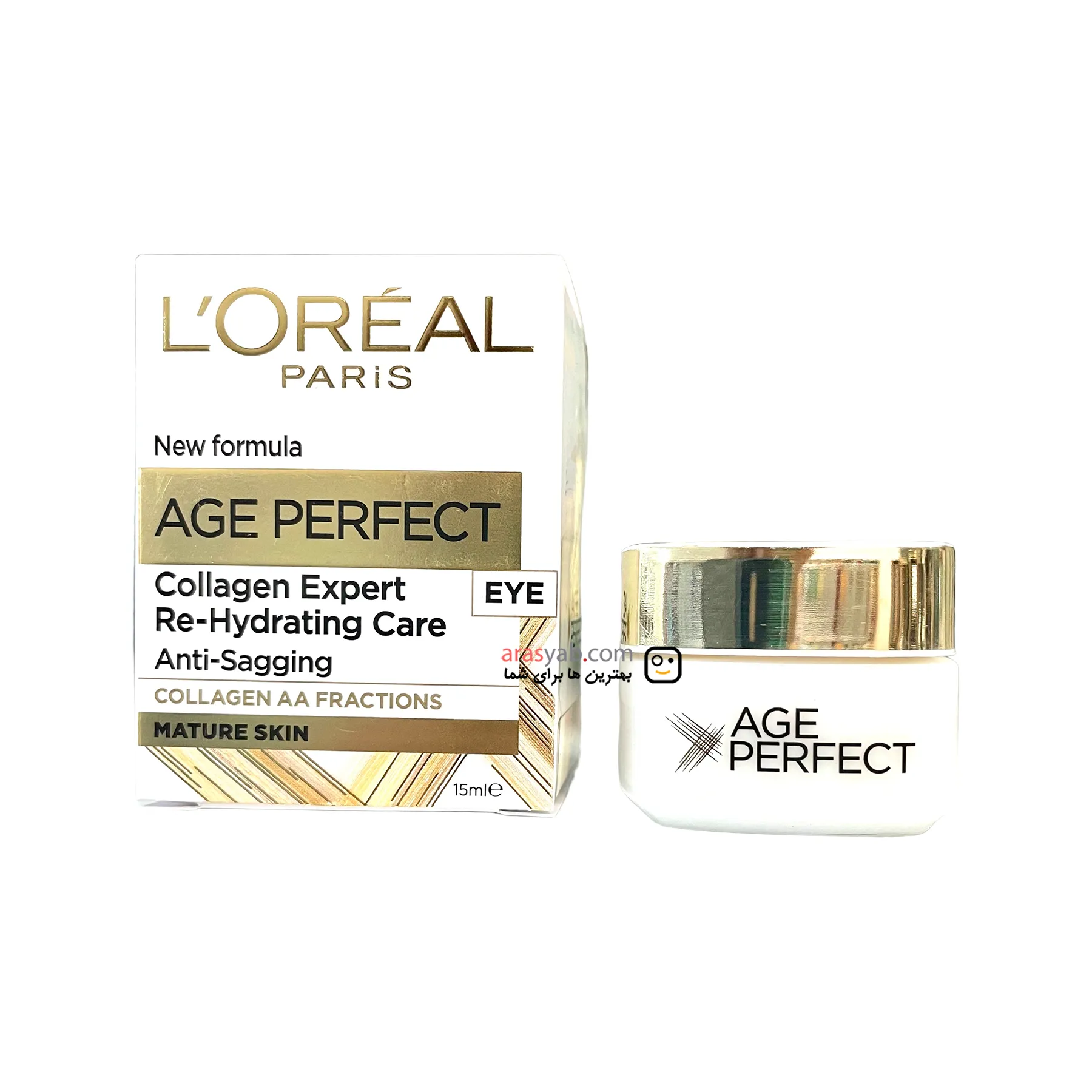 کرم دور چشم ضدچروک و آبرسان لورال Loreal مدل Age Perfect بالای 50 سال حجم 15 میل