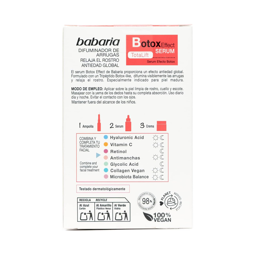 سرم ضد چروک و لیفت بوتاکس افکت Botox Effect باباریا Babaria حجم 30 میل — تصویر ۵