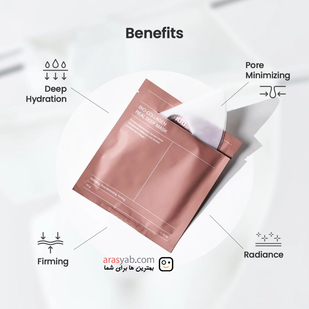 ماسک ورقه ای صورت کلاژن ساز بایودنس biodance مدل Bio Collagen — تصویر ۳