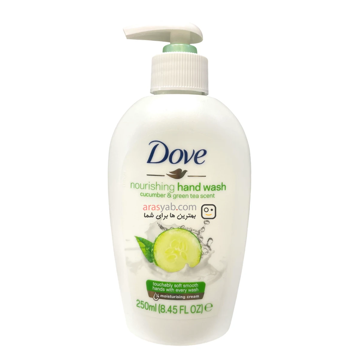 مایع دستشویی داو Dove با رایحه خیار و چای سبز حجم 250 میل