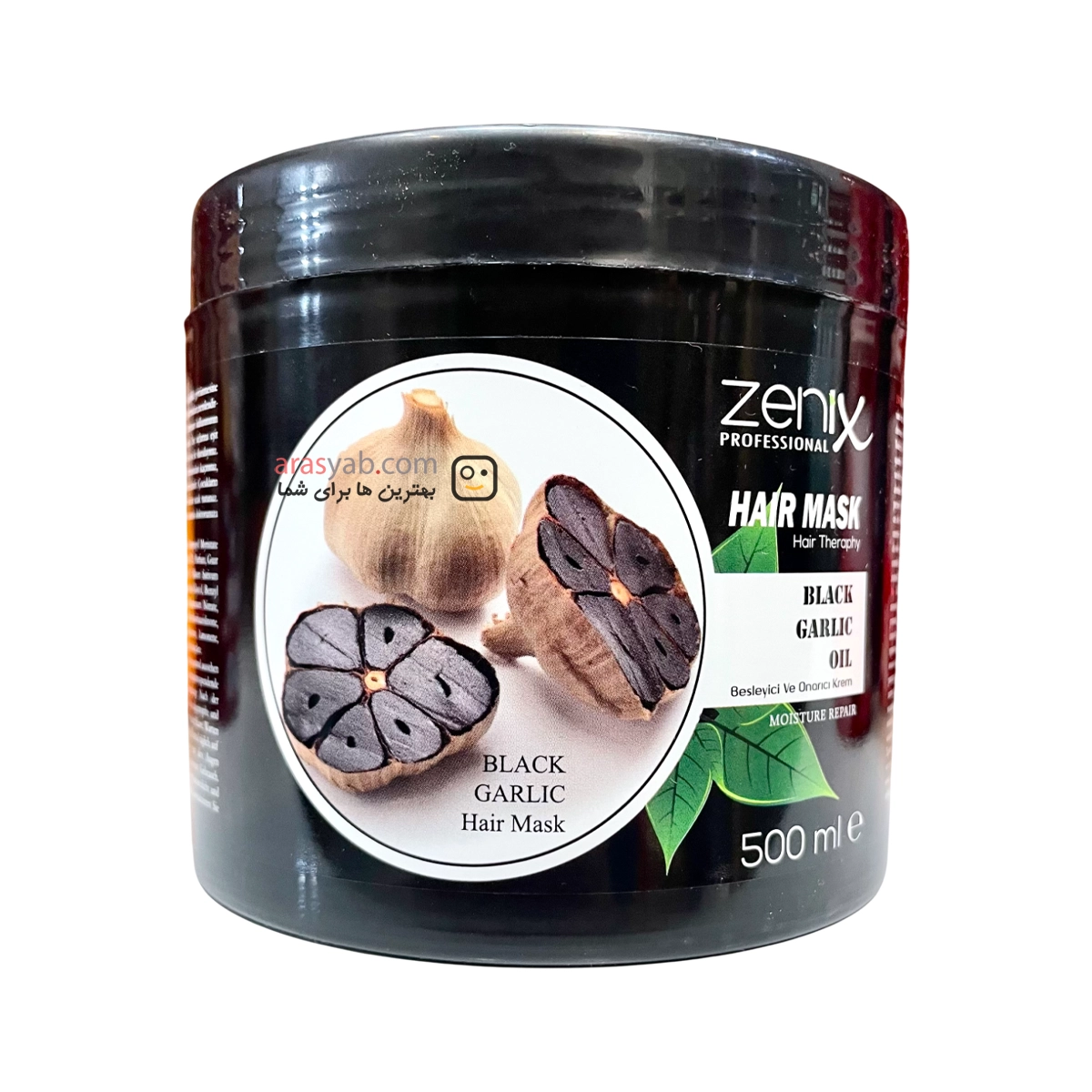 ماسک موی داخل حمام سیر سیاه زنیکس Zenix ترمیم کننده ساختار مو حجم 500 میل