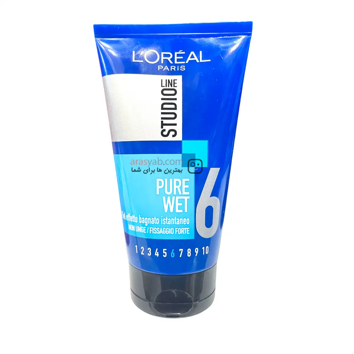 ژل مو خیس لورال 6 سری studio Line مدل Pure Wet حجم 150 میل