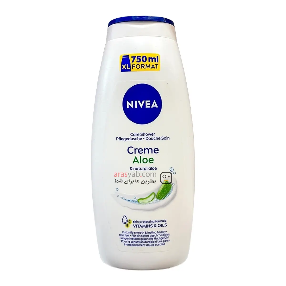 شامپو بدن کرمی نیوآ با عصاره آلوئه ورا CREME Aloe اصل آلمان حجم 750 میلی — تصویر ۲