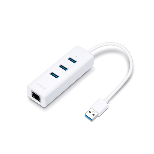 هاب USB 3.0 سه پورت و کارت شبکه تی پی لینک مدل UE330 — تصویر ۲