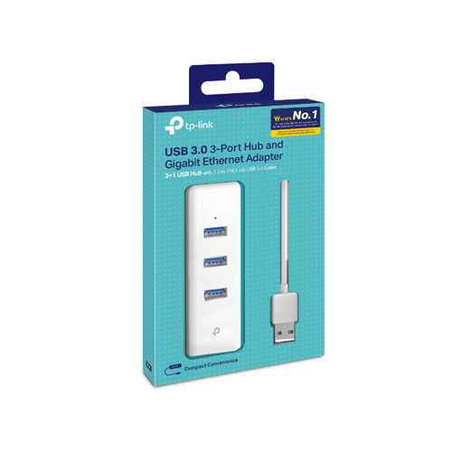 هاب USB 3.0 سه پورت و کارت شبکه تی پی لینک مدل UE330 — تصویر ۳