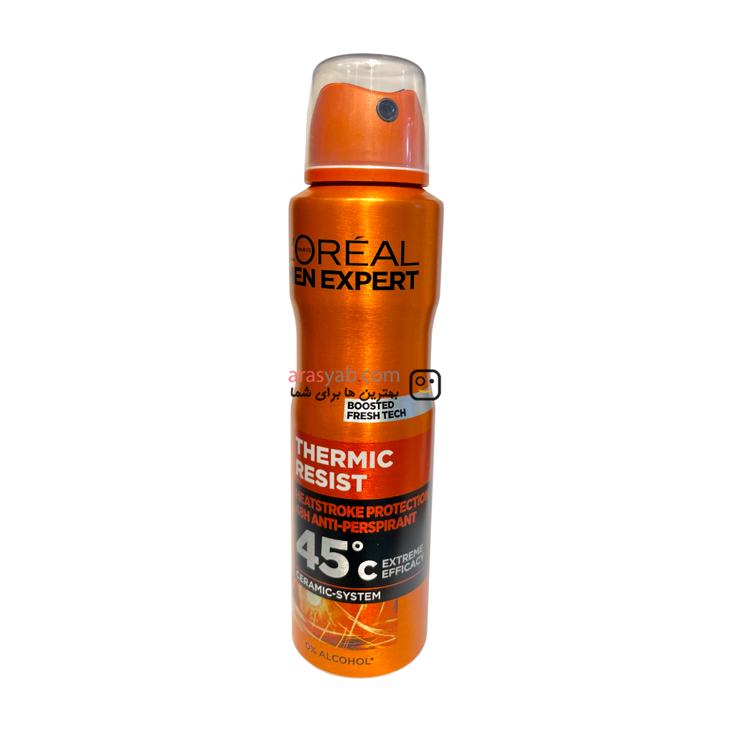 اسپری دئودرانت لورال مردانه نارنجی مدل Thermic Resist سری MEN EXPERT حجم 150میل