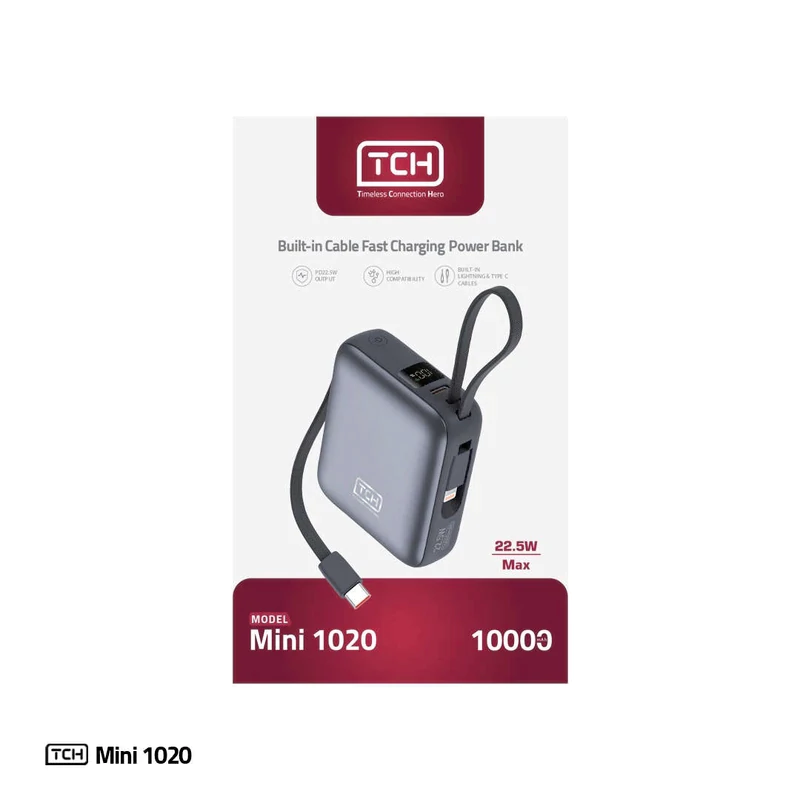 پاوربانک 22.5 وات تی سی اچ مدل Mini 1020 ظرفیت 10000 میلیآمپرساعت — تصویر ۸