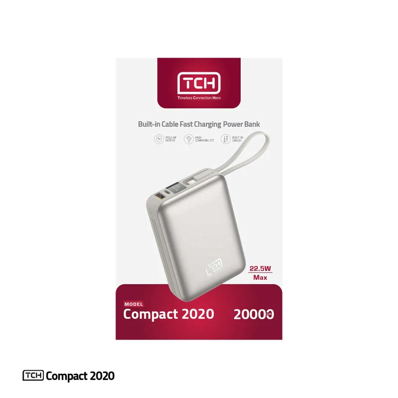 پاوربانک 22.5 وات تی سی اچ مدل Compact 2020 ظرفیت 20000 میلی‌آمپرساعت — تصویر ۶