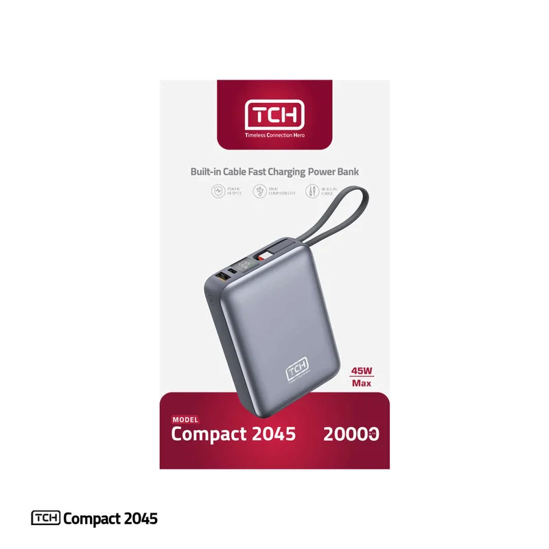 پاوربانک 45 وات تی سی اچ مدل Compact 2045 ظرفیت 20000 میلیآمپرساعت — تصویر ۷