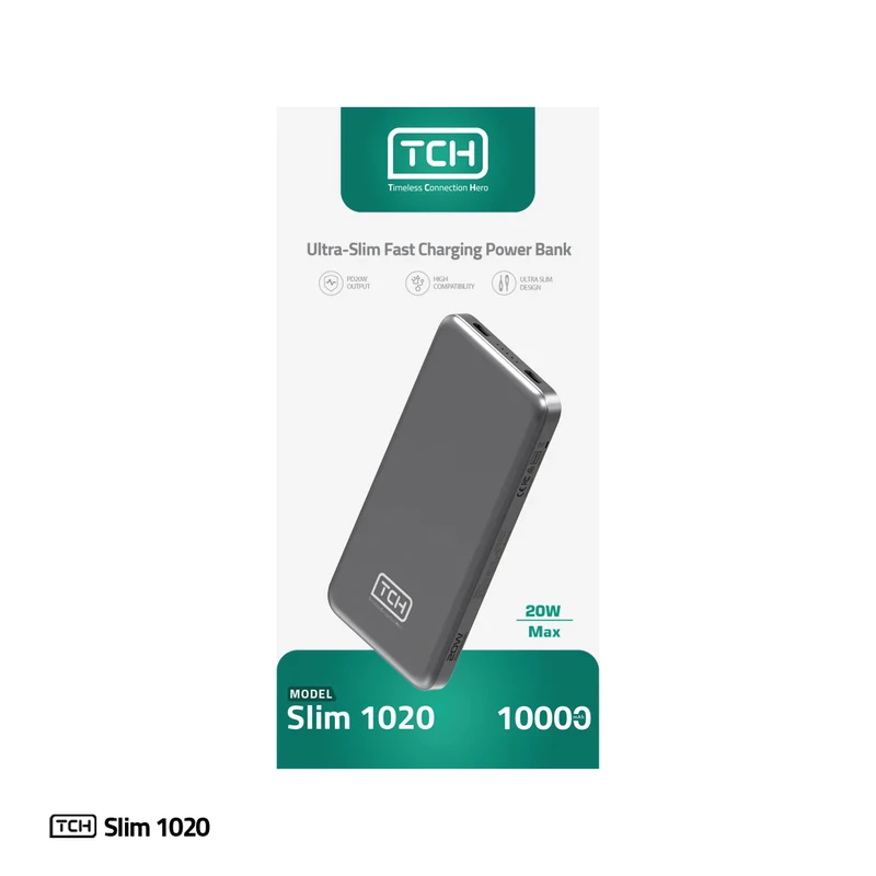 پاوربانک 20 وات تی سی اچ مدل Slim1020 ظرفیت 10000 میلی آمپر ساعت — تصویر ۷