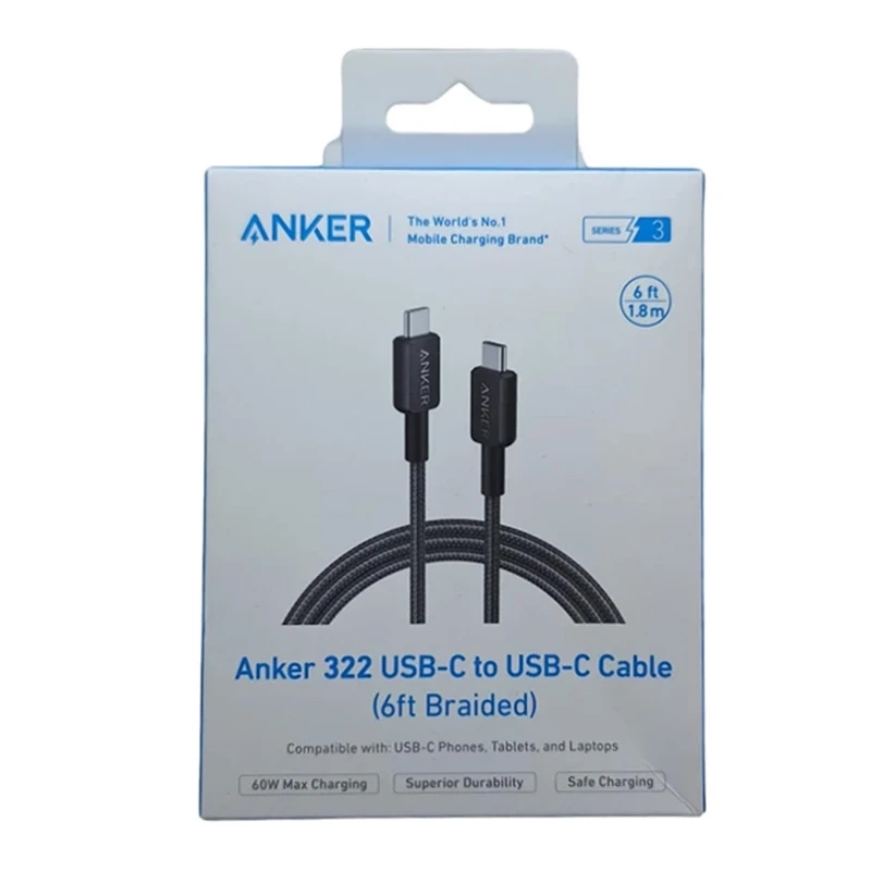 کابل تبدیل USB-C به USB-C انکر مدل A81F6H11 طول 1.8 متر — تصویر ۷