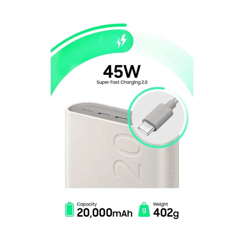 پاوربانک 45 وات سامسونگ 20000 میلی آمپر ساعت مدل EB-P4520 — تصویر ۵