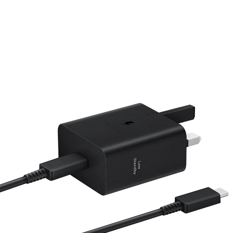 شارژر دیواری سامسونگ مدل EP-T4511 توان 45 وات 3پین با سری تایپ سی به همراه کابل 1.8 متری – (اصلی Original) — تصویر ۲