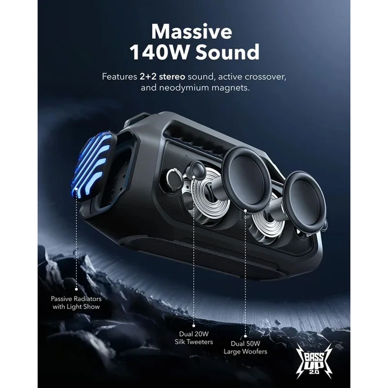 اسپیکر بلوتوثی انکر مدل Anker Soundcore Motion Boom 2 Plus A3134 — تصویر ۵