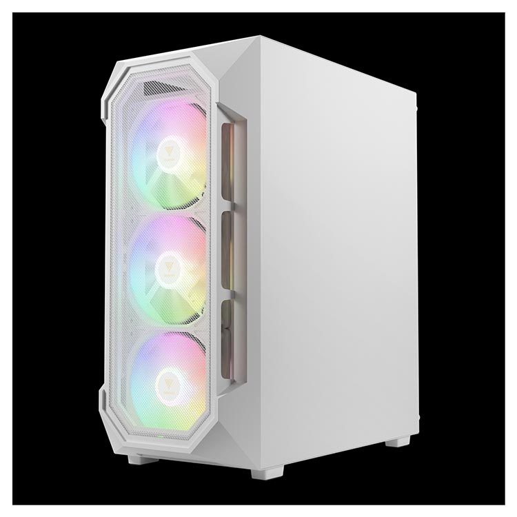 کیس گیمینگ GAMEDIAS AURA GC1 ELITE WH ARGB — تصویر ۴