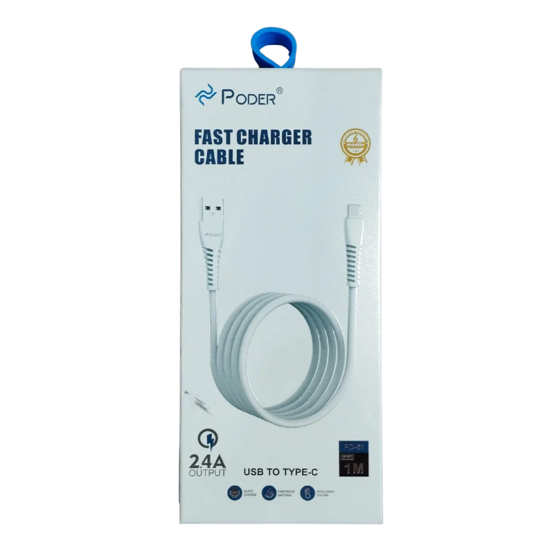 کابل فست شارژ پودر مدل PD-61 طول 1 متر — تصویر ۲