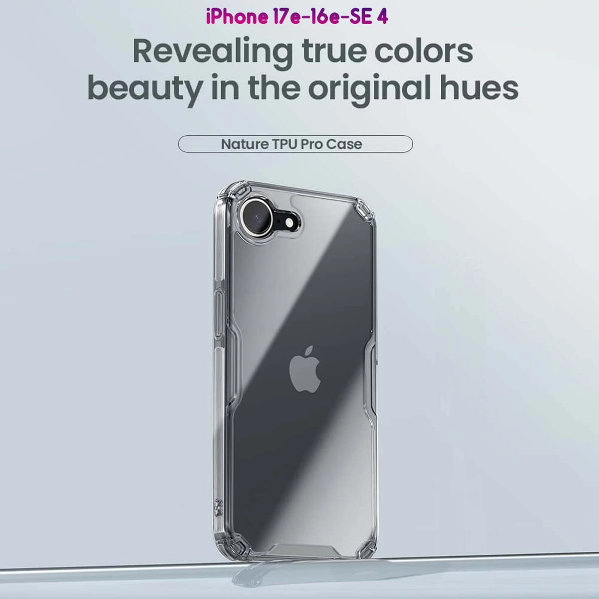 قاب شفاف iPhone 17e مارک نیلکین مدل TPU Pro — تصویر ۴
