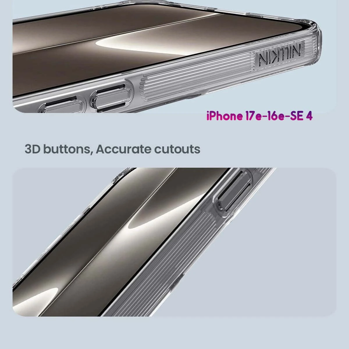 قاب شفاف iPhone 17e مارک نیلکین مدل TPU Pro — تصویر ۶