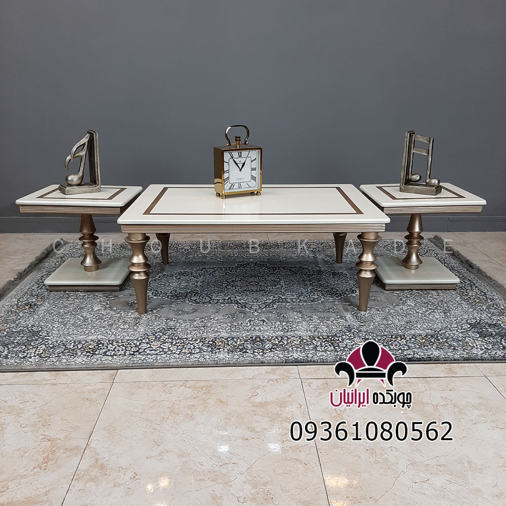 میز جلو مبلی عسلی چوبی وینچنزا — تصویر ۳
