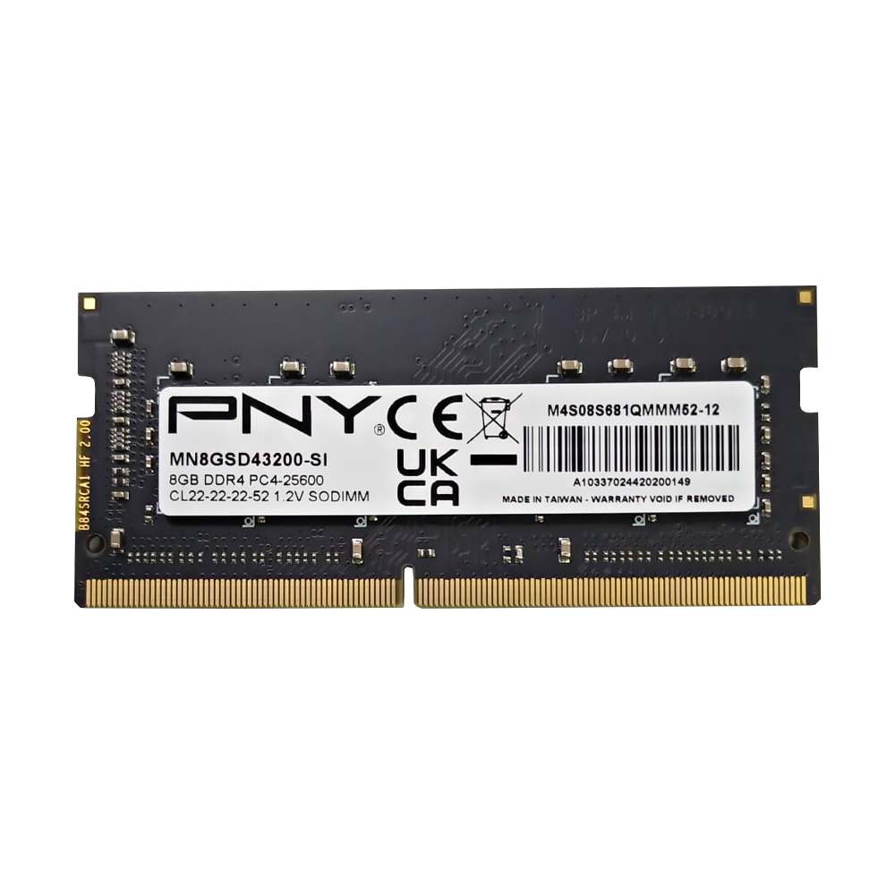 رم لپ تاپ پی ان وای DDR4 تک کاناله 3200مگاهرتز CL22 ظرفیت 8 گیگابایت