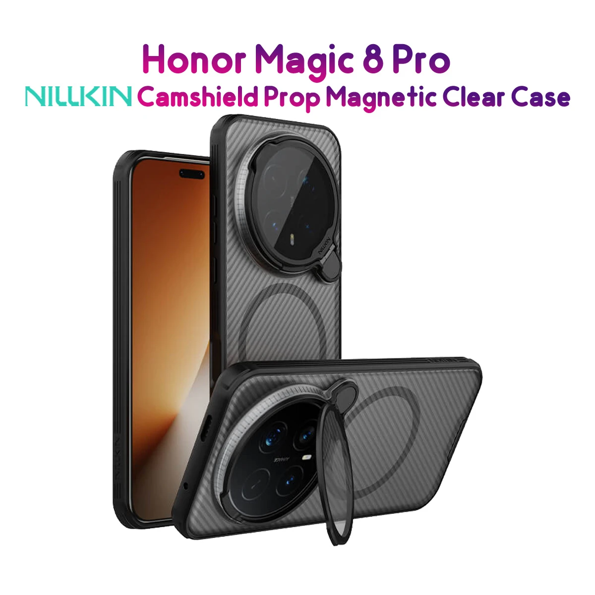گارد مگنتی دودی کمرا استند Honor Magic8 Pro مارک نیلکین مدل CamShield Prop Magnetic
