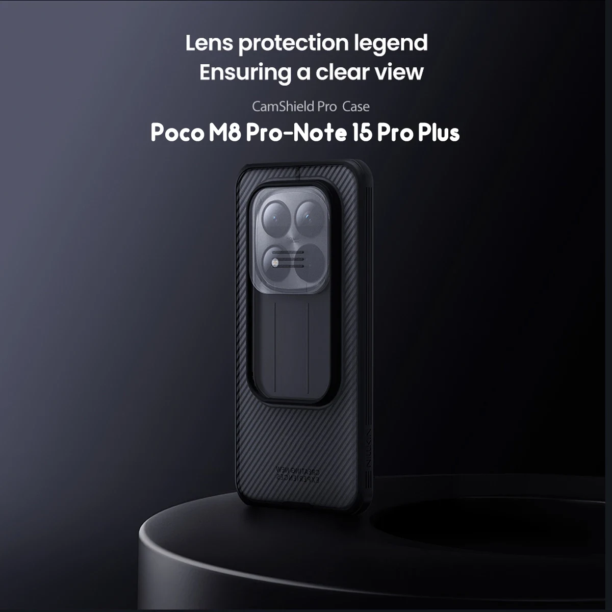 گارد ضدضربه دودی Poco M8 Pro مارک نیلکین مدل Camshield Pro Clear — تصویر ۳