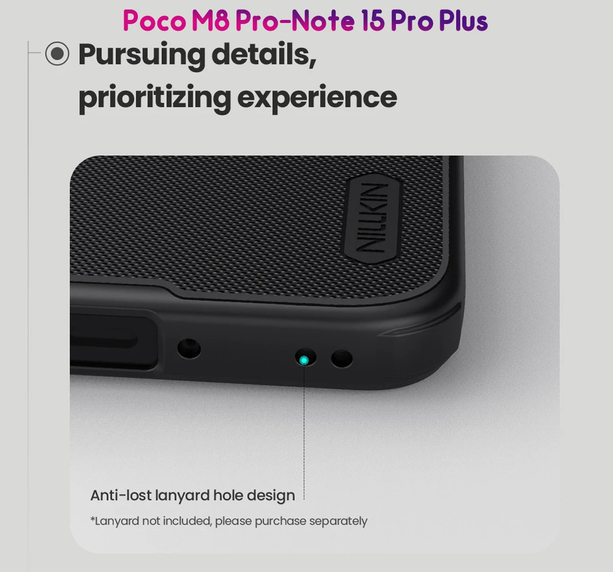 قاب ضدضربه Poco M8 Pro مارک نیلکین مدل Super Frosted Shield Pro — تصویر ۸