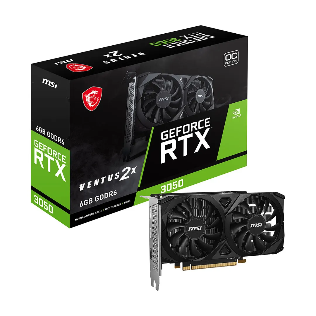 کارت گرافیک ام اس آی MSI Geforce RTX 3050 Ventus 2X OC 6GB