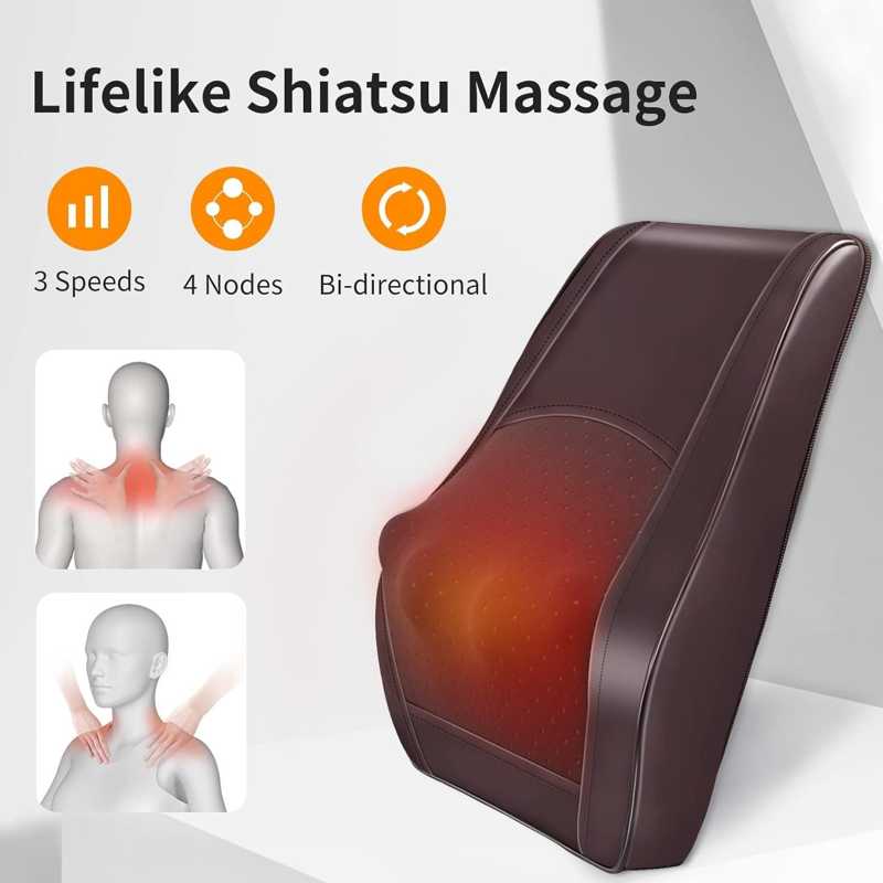 ماساژور پشتی صندلی شانه و گردن شیاتسو مدل JH-ZL1 — تصویر ۳