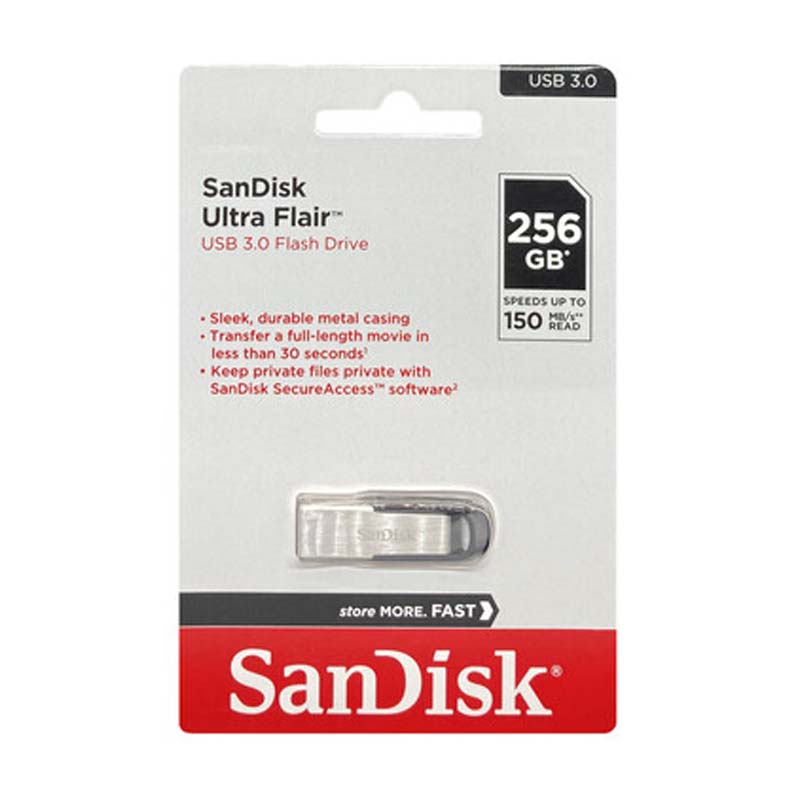 فلش 256 گیگ سن دیسک SanDisk Ultra Flair CZ73 USB3.0 (حراجی) — تصویر ۴