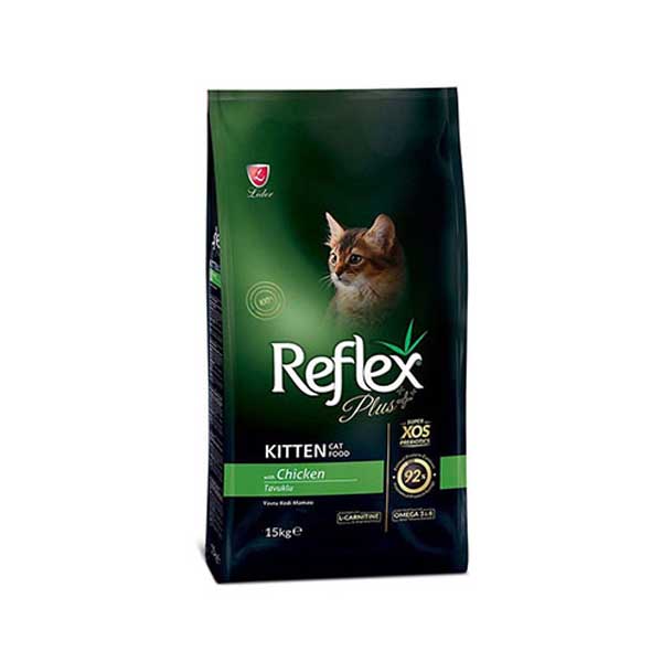 غذای خشک بچه گربه کیتن رفلکس پلاس Reflex Plus با طعم مرغ وزن 15 کیلوگرم