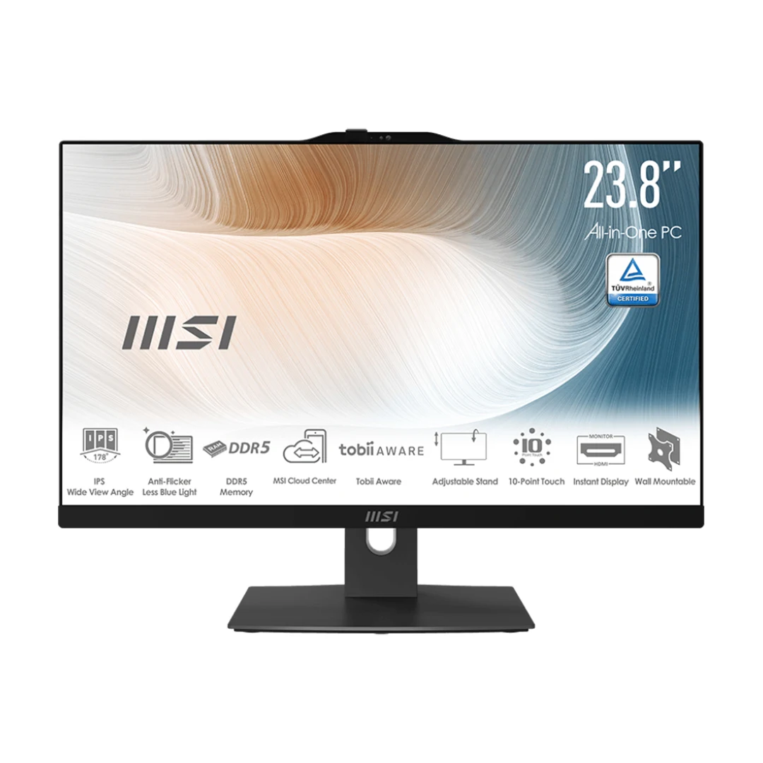 کامپیوتر همه کاره ۲۴ اینچ ام اس آی MSI AM242P 1M Black Core 3 100U 8GB Ram 1TB SSD