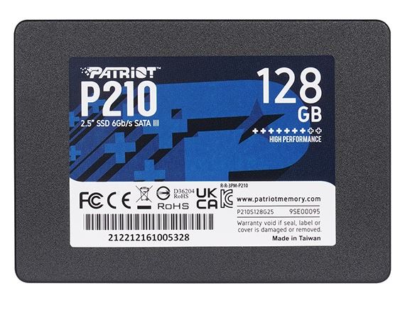 حافظه SSD اینترنال پاتریوت مدل P210 ظرفیت 128 گیگابایت — تصویر ۴