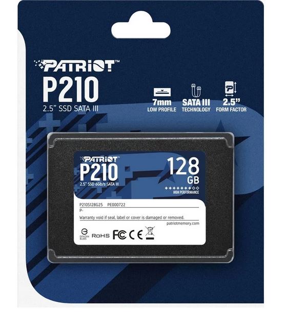 حافظه SSD اینترنال پاتریوت مدل P210 ظرفیت 128 گیگابایت — تصویر ۵