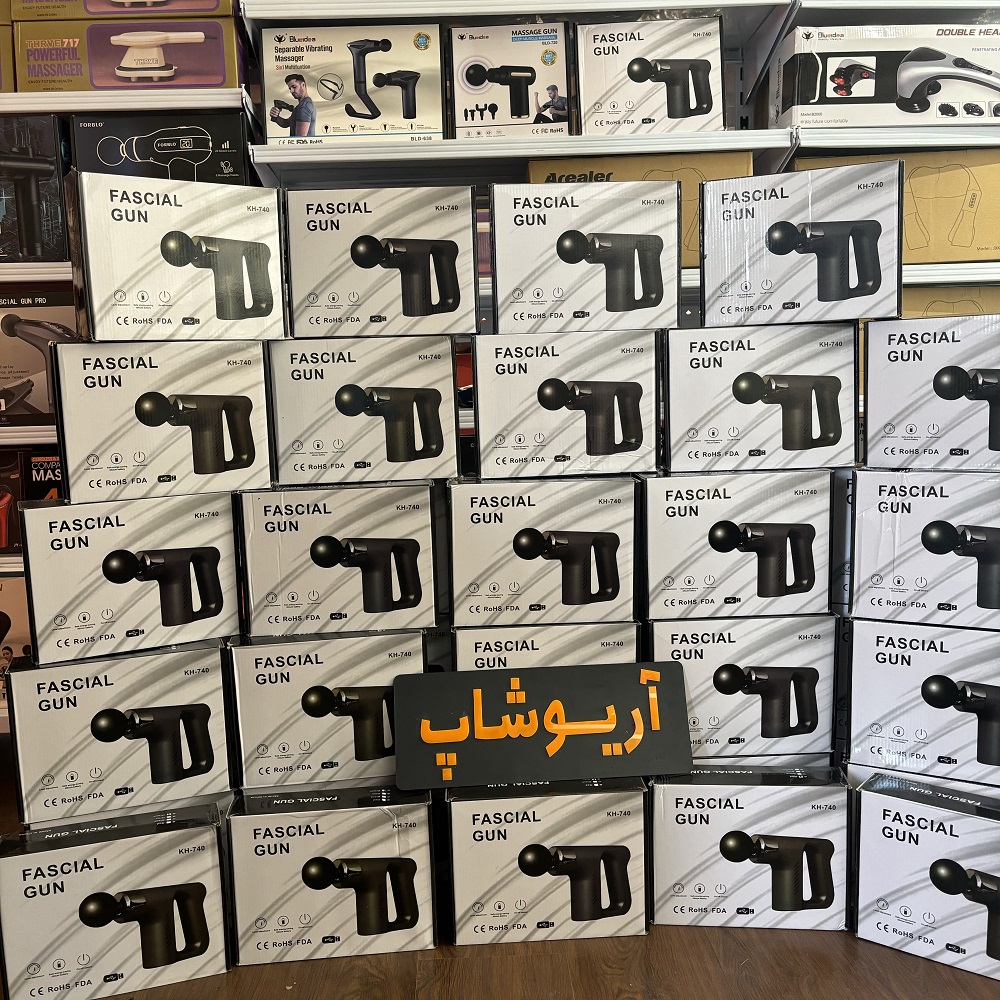 ماساژور تفنگی گان شارژی سر فلزی مدل KH-740 اصلی — تصویر ۴
