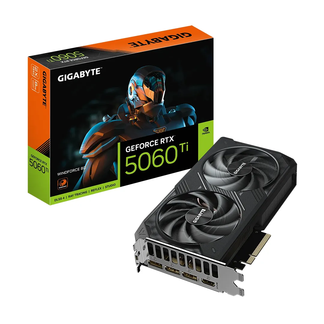 کارت گرافیک گیگابایت GeForce RTX 5060 Ti Windforce 8G