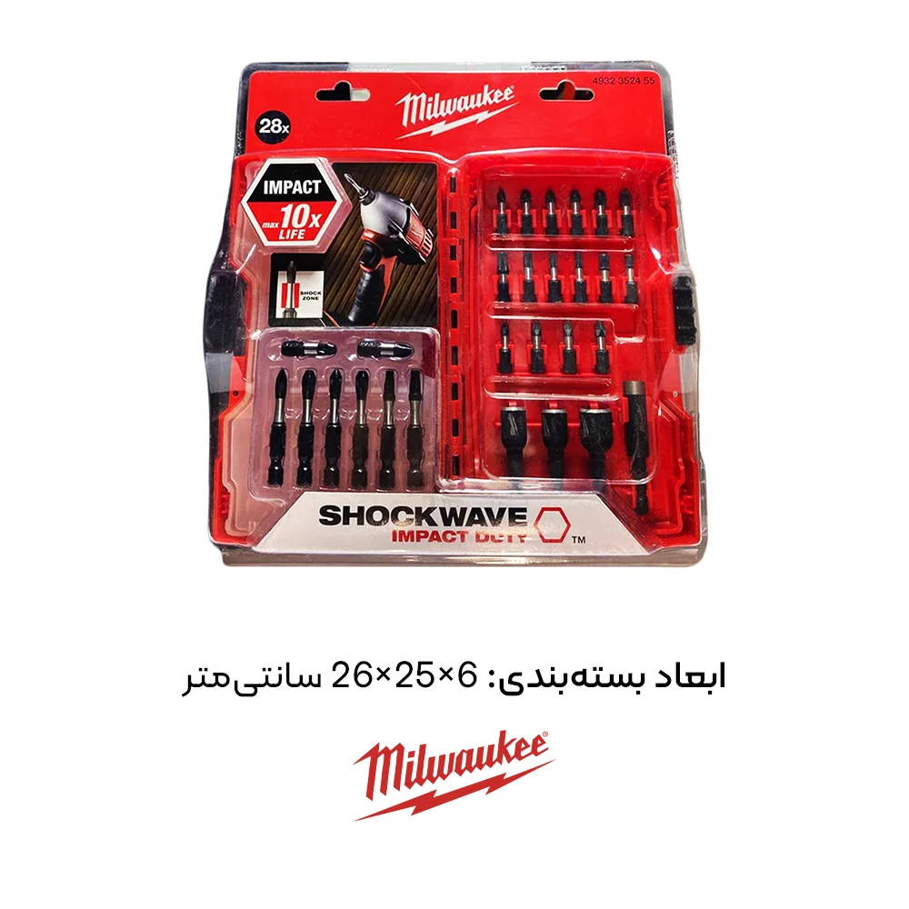 ست سر پیچ گوشتی میلواکی 28 عددی — تصویر ۳