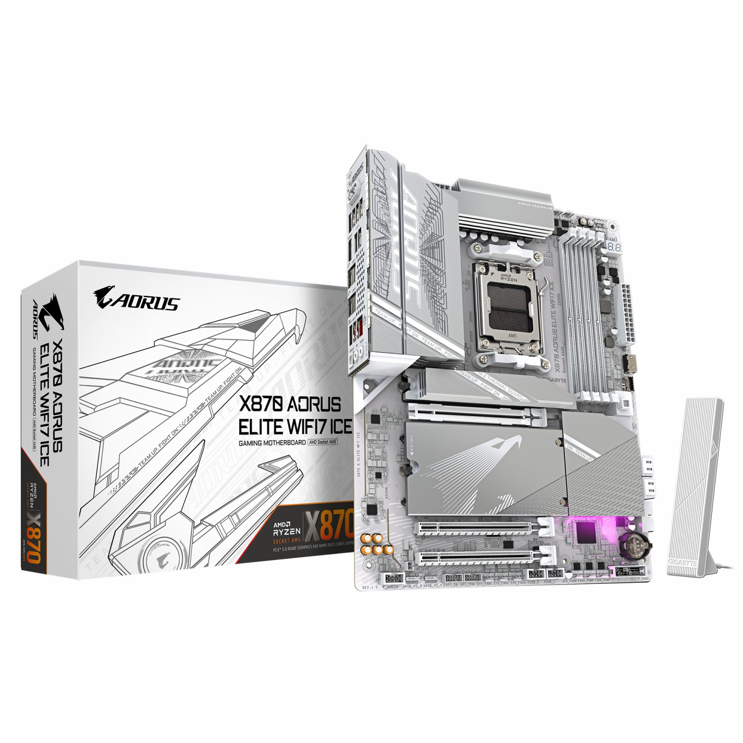 مادربرد GIGABYTE X870 AORUS ELITE WIFI7 ICE — تصویر ۲