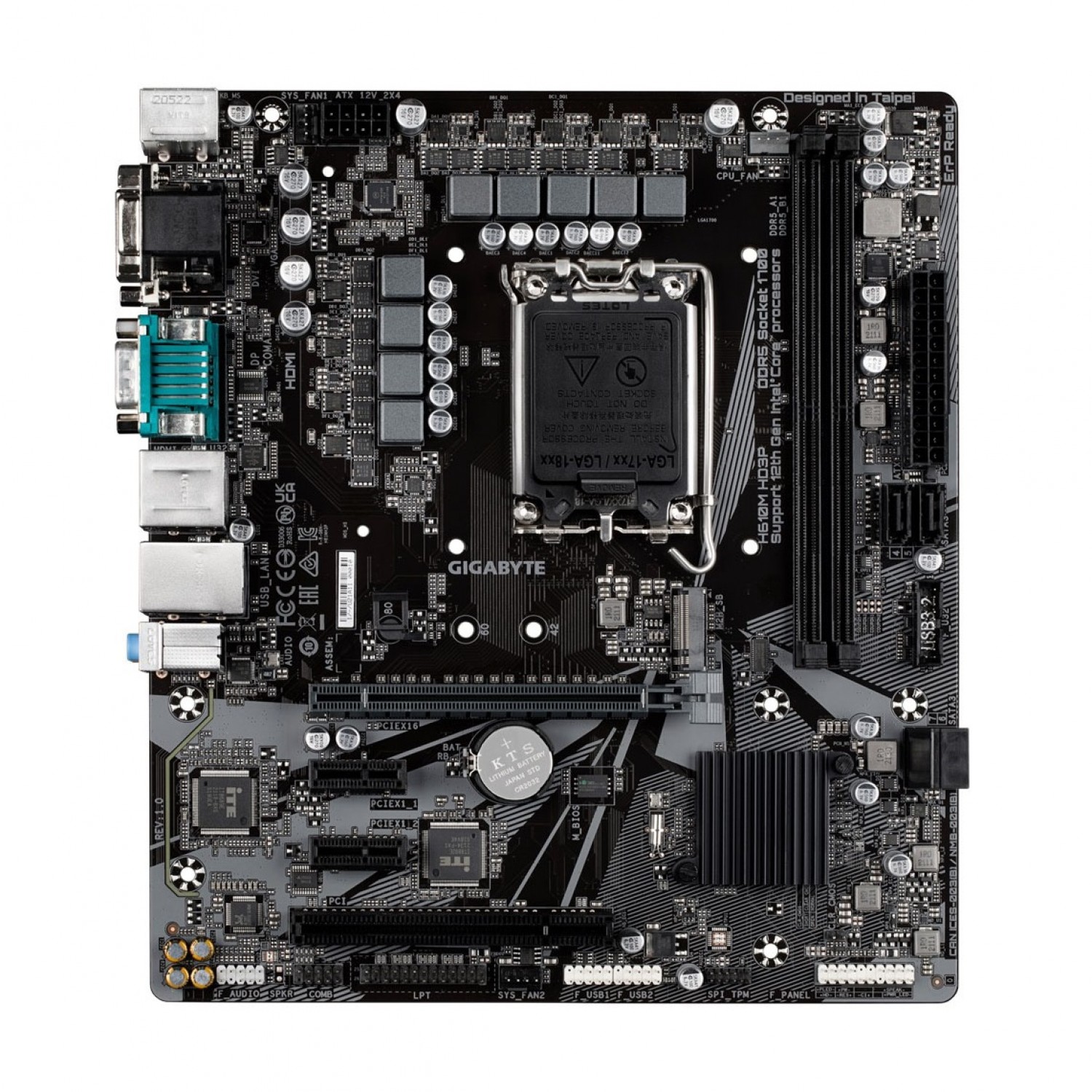 مادربرد گیگابایت GIGABYTE H610M-HD3P DDR5 (rev. 1.0) — تصویر ۵