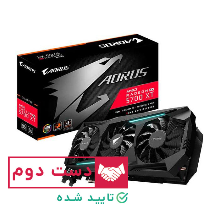 کارت گرافیک RX 5700 XT Gigabyte AORUS 8GB دست دوم — تصویر ۲