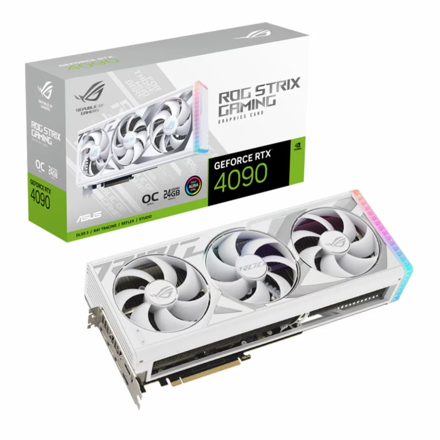 کارت گرافیک ایسوس RTX 4090 White OC Edition ROG Strix دست دوم