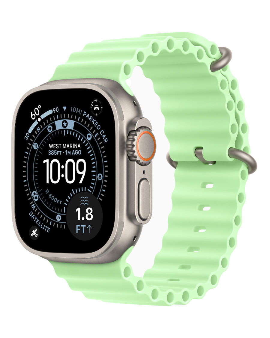 ساعت هوشمند اپل مدل Watch Ultra 3 Natural Titanium 49mm بند Ocean — تصویر ۴