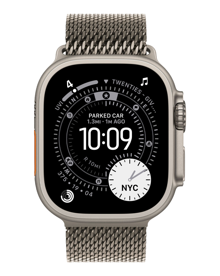 ساعت هوشمند اپل مدل Watch Ultra 3 Natural Titanium 49mm بند Milanese Loop — تصویر ۳