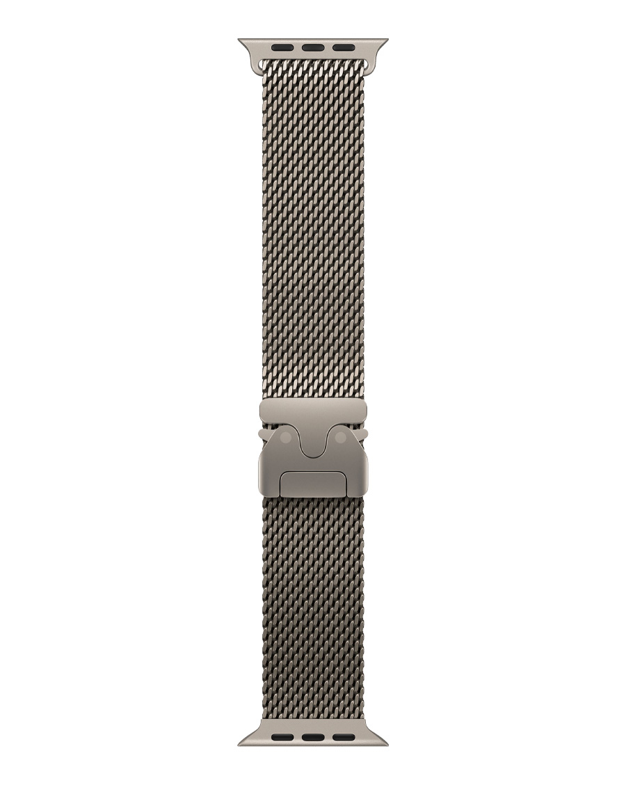 ساعت هوشمند اپل مدل Watch Ultra 3 Natural Titanium 49mm بند Milanese Loop — تصویر ۴