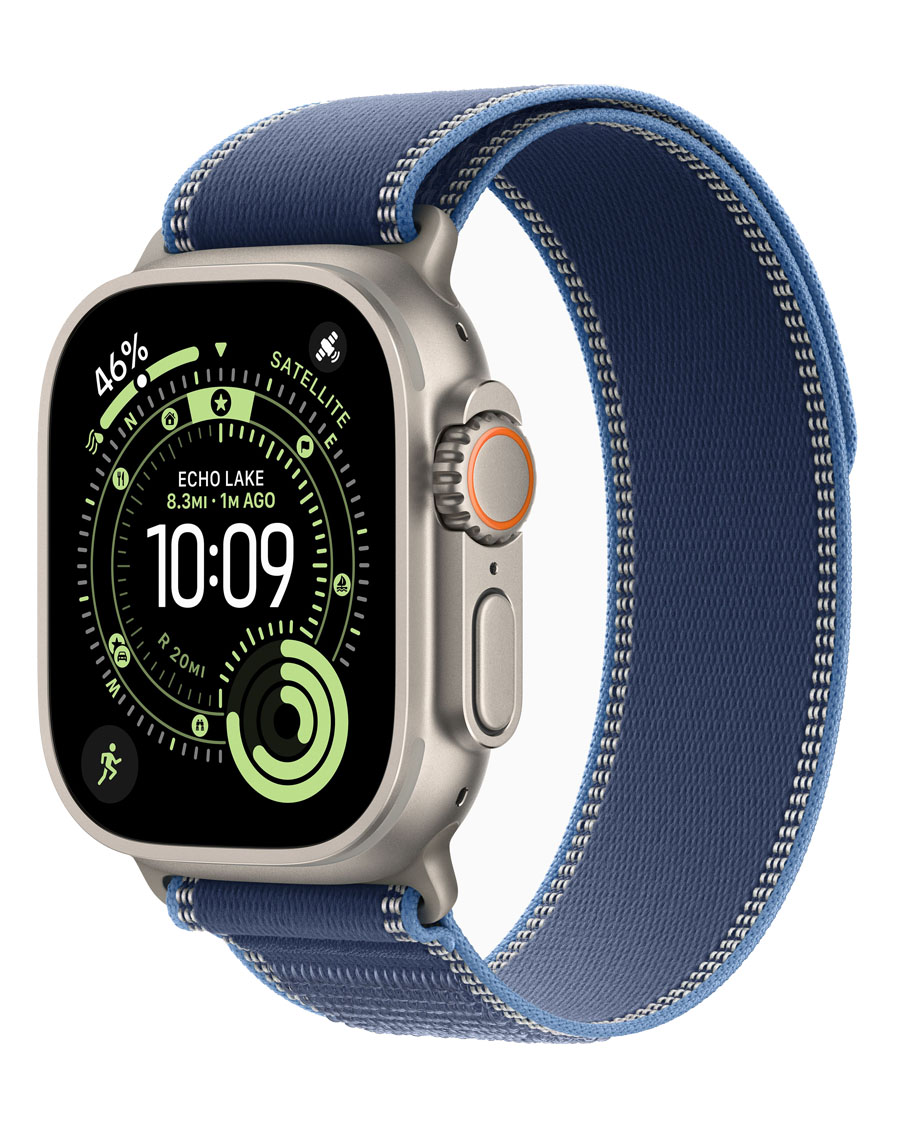 ساعت هوشمند اپل مدل Watch Ultra 3 Natural Titanium 49mm بند Trail Loop — تصویر ۴