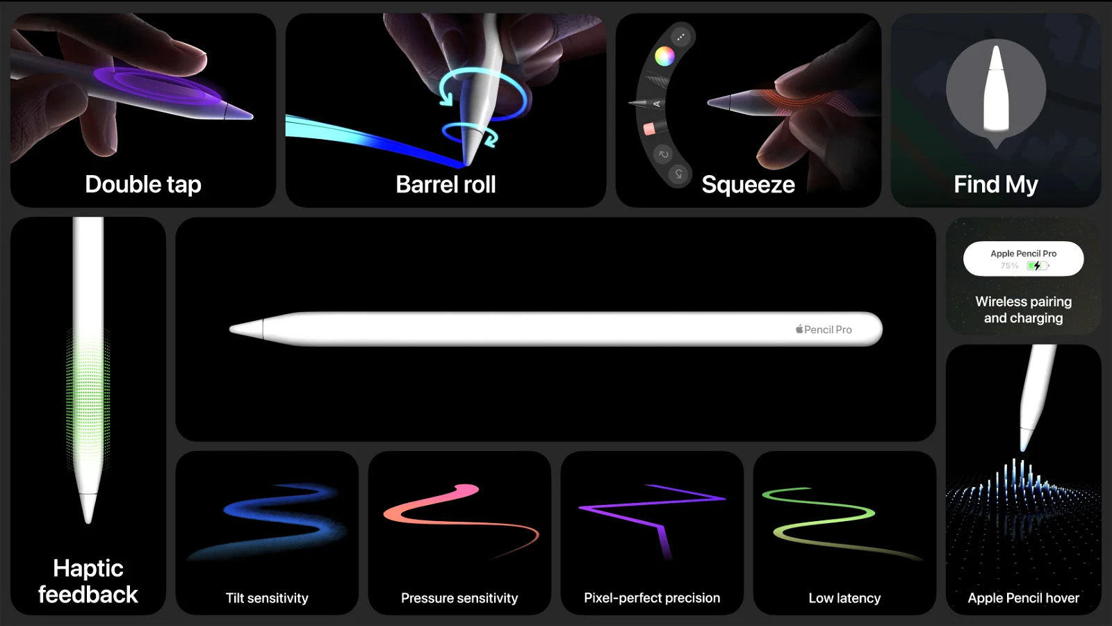قلم لمسی Apple مدل Pencil Pro 2024 – اپل پنسل پرو — تصویر ۸