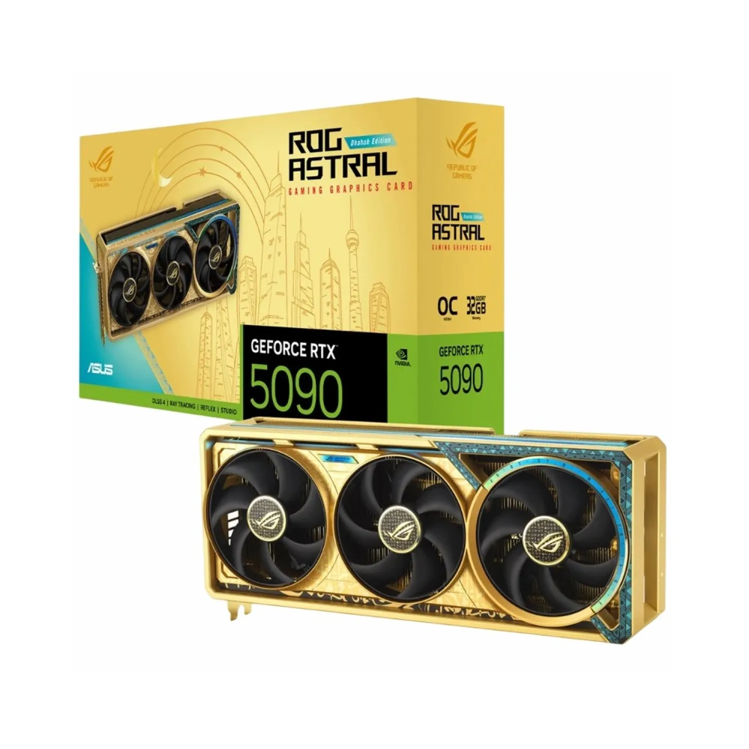 کارت گرافیک ایسوس ROG Astral GeForce RTX 5090 Dhahab OC Edition 32GB